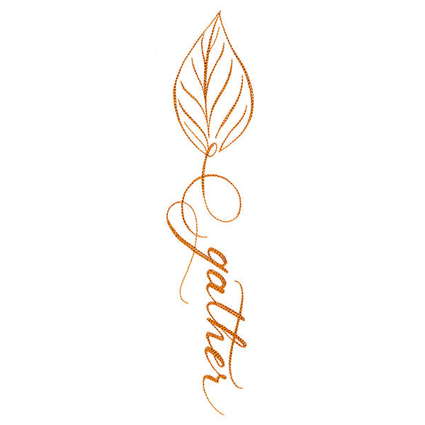 Fall Leaves Calligraphy - Gather