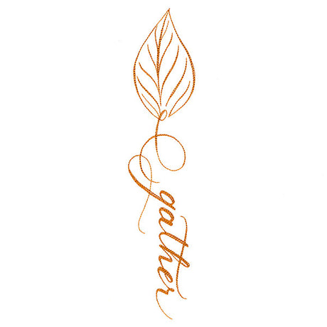 Fall Leaves Calligraphy - Gather
