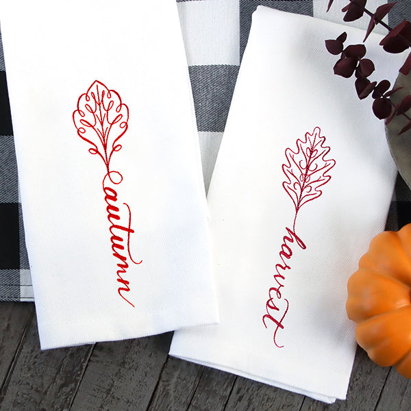 Fall Leaves Calligraphy - Autumn