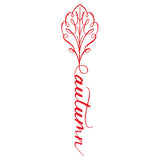 Fall Leaves Calligraphy - Autumn