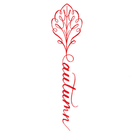 Fall Leaves Calligraphy - Autumn