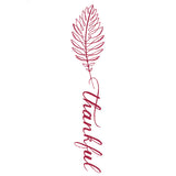 Fall Leaves Calligraphy - Thankful