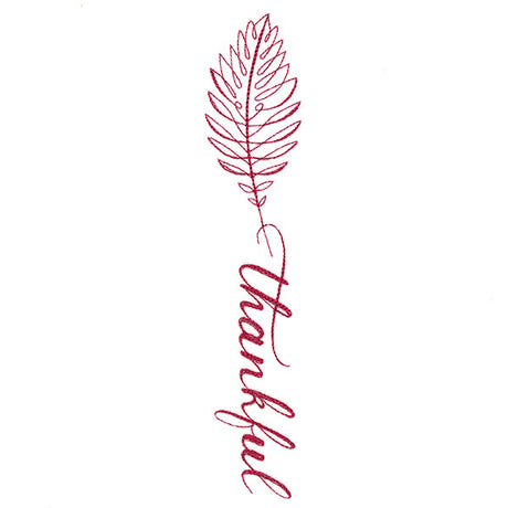 Fall Leaves Calligraphy - Thankful