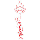 Fall Leaves Calligraphy - Grateful