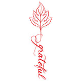 Fall Leaves Calligraphy - Grateful