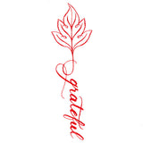 Fall Leaves Calligraphy - Grateful