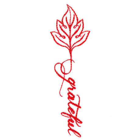 Fall Leaves Calligraphy - Grateful