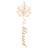 Fall Leaves Calligraphy - Blessed