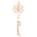 Fall Leaves Calligraphy - Blessed