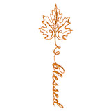 Fall Leaves Calligraphy - Blessed