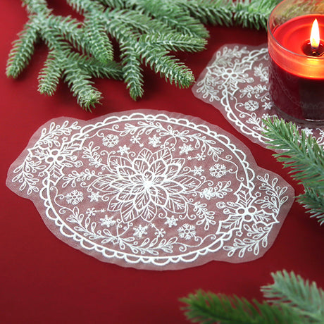 Delightful Christmas Doily (Organza)
