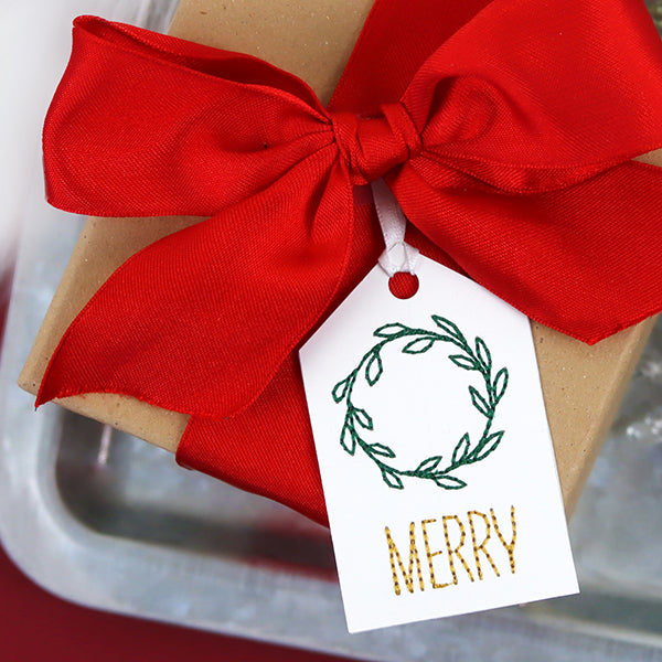 Season's Greetings Gift Tag - Merry (Cardstock)