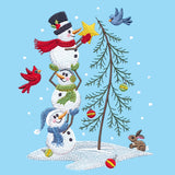 Cheerful Decorating Snowmen Stack