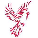 Soaring Cardinal in Flight