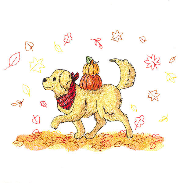 Prancing Fall Puppy