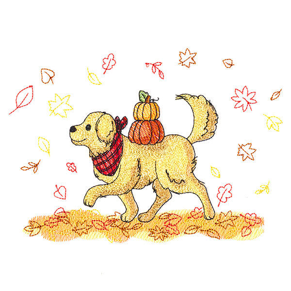 Prancing Fall Puppy
