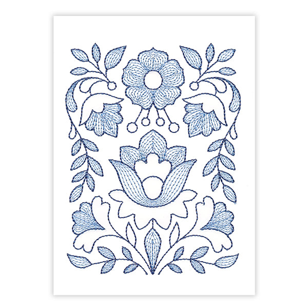 Delicate Folk Blooms (Cardstock)