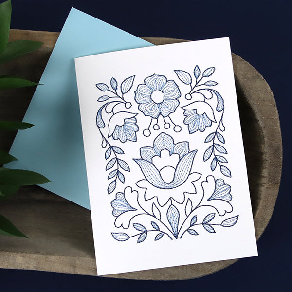 Delicate Folk Blooms (Cardstock)