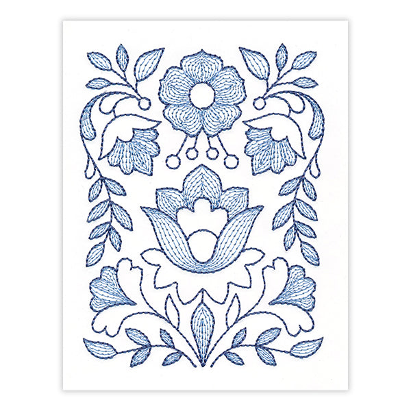 Delicate Folk Blooms (Cardstock)