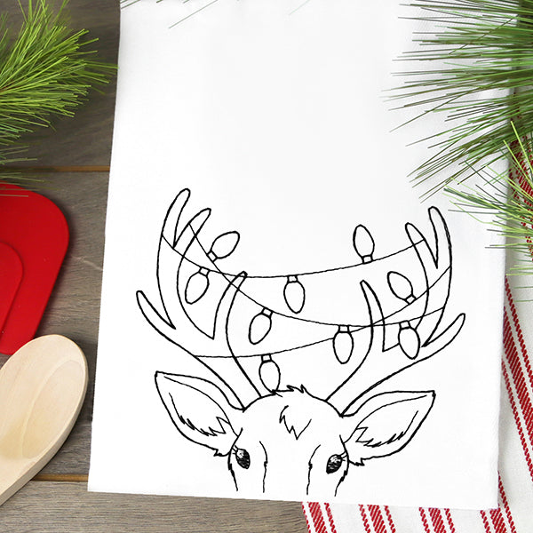 Festive Reindeer Pocket Peeker