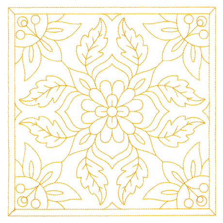 Autumn Kaleidoscope Quilting Square 1 (Double Run)