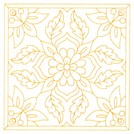 Autumn Kaleidoscope Quilting Square 1 (Double Run)