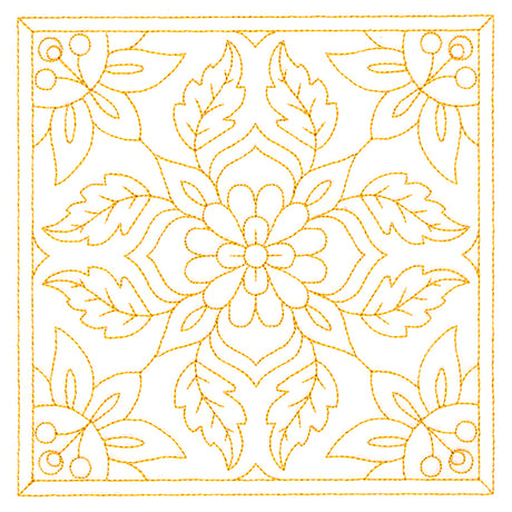 Autumn Kaleidoscope Quilting Square 1 (Double Run)