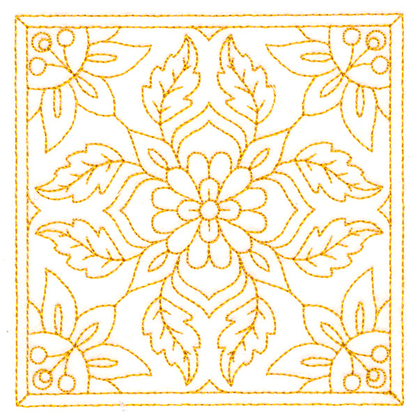 Autumn Kaleidoscope Quilting Square 1 (Double Run)