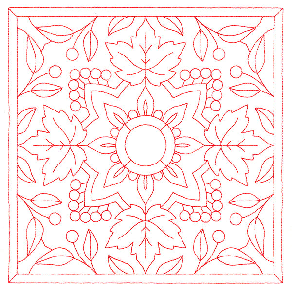 Autumn Kaleidoscope Quilting Square 2 (Double Run)