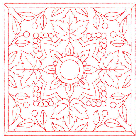 Autumn Kaleidoscope Quilting Square 2 (Double Run)