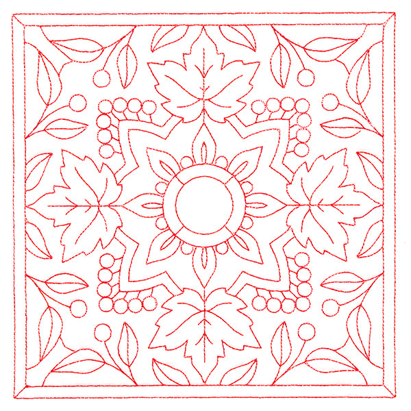 Autumn Kaleidoscope Quilting Square 2 (Double Run)