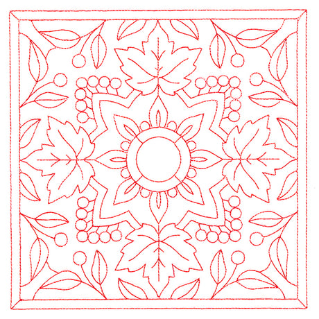 Autumn Kaleidoscope Quilting Square 2 (Double Run)