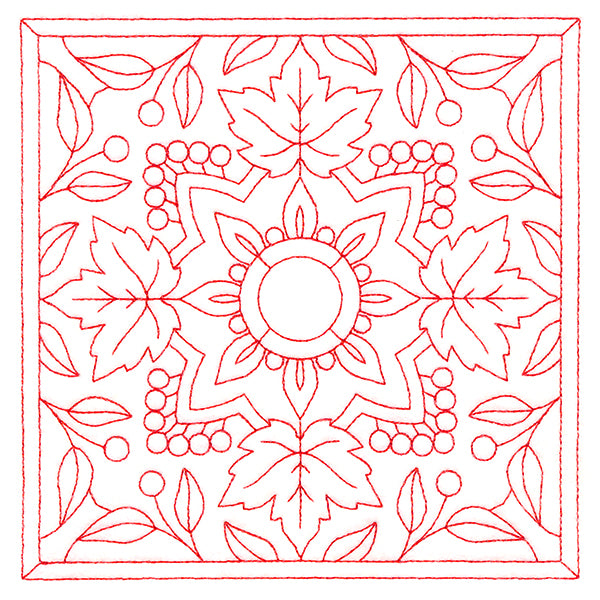 Autumn Kaleidoscope Quilting Square 2 (Double Run)