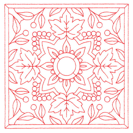 Autumn Kaleidoscope Quilting Square 2 (Double Run)