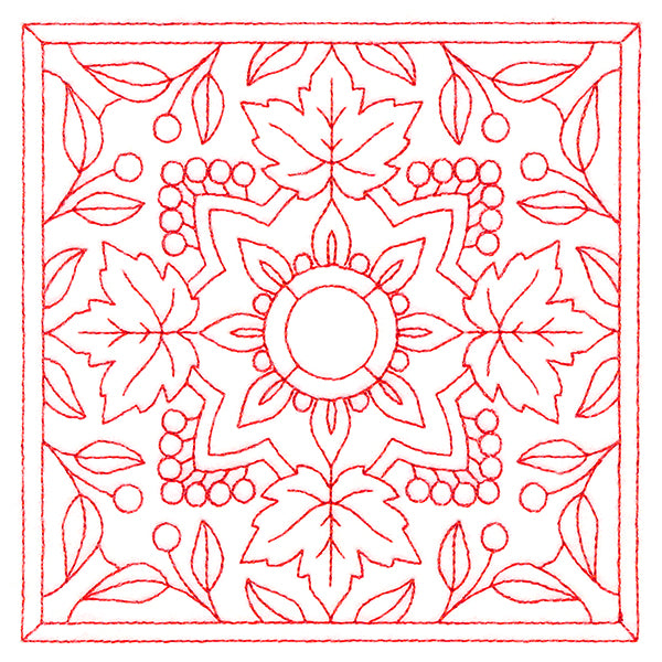 Autumn Kaleidoscope Quilting Square 2 (Double Run)