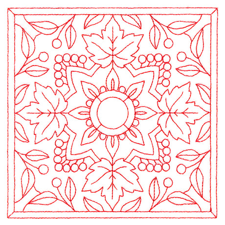 Autumn Kaleidoscope Quilting Square 2 (Double Run)