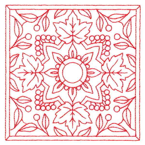 Autumn Kaleidoscope Quilting Square 2 (Double Run)