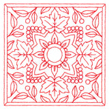 Autumn Kaleidoscope Quilting Square 2 (Double Run)