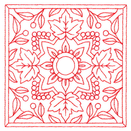 Autumn Kaleidoscope Quilting Square 2 (Double Run)