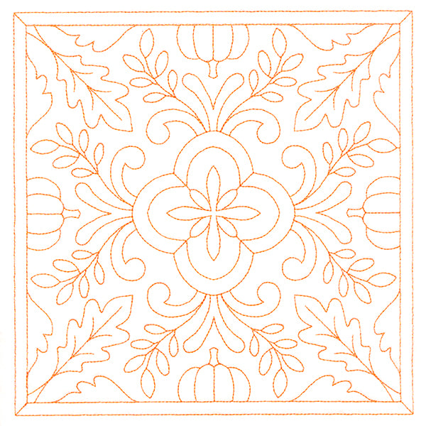 Autumn Kaleidoscope Quilting Square 3 (Double Run)