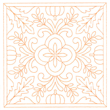 Autumn Kaleidoscope Quilting Square 3 (Double Run)