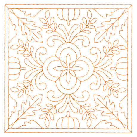 Autumn Kaleidoscope Quilting Square 3 (Double Run)