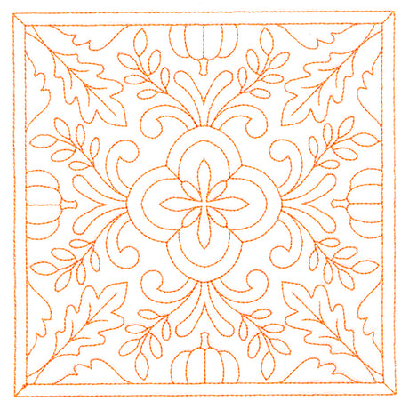 Autumn Kaleidoscope Quilting Square 3 (Double Run)