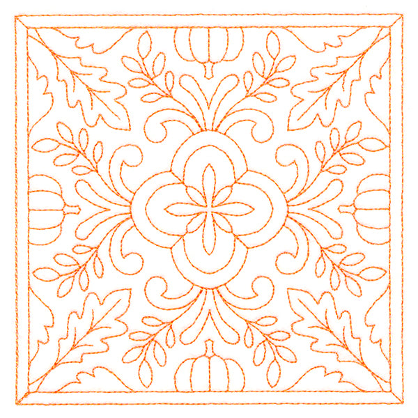 Autumn Kaleidoscope Quilting Square 3 (Double Run)