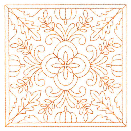 Autumn Kaleidoscope Quilting Square 3 (Double Run)