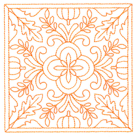 Autumn Kaleidoscope Quilting Square 3 (Double Run)