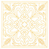 Autumn Kaleidoscope Quilting Square 4 (Double Run)