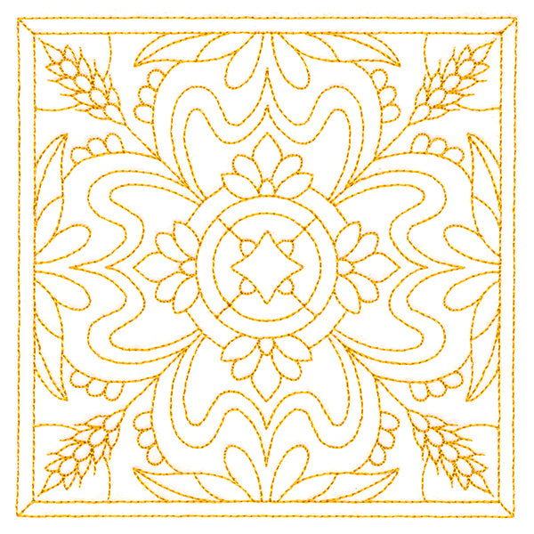 Autumn Kaleidoscope Quilting Square 4 (Double Run)