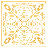 Autumn Kaleidoscope Quilting Square 4 (Double Run)