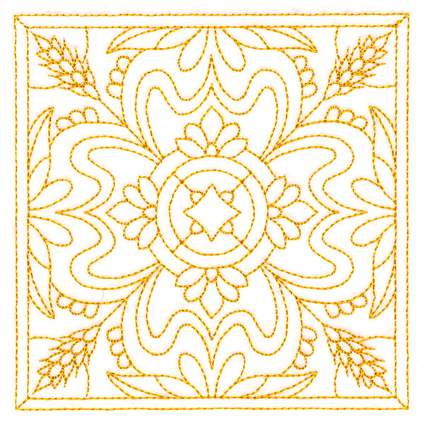 Autumn Kaleidoscope Quilting Square 4 (Double Run)